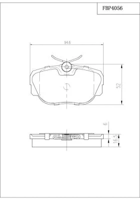 Kit de plaquettes de frein, frein à disque FI.BA FBP4056