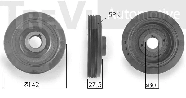 Poulie, vilebrequin TREVI AUTOMOTIVE PC1005
