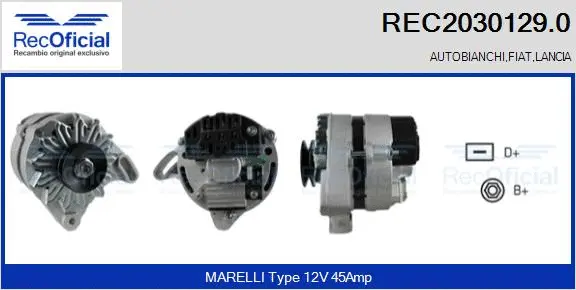 Alternateur RECOFICIAL REC2030129.0