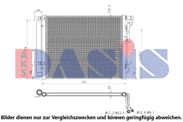 Condenseur, climatisation AKS DASIS 562076N