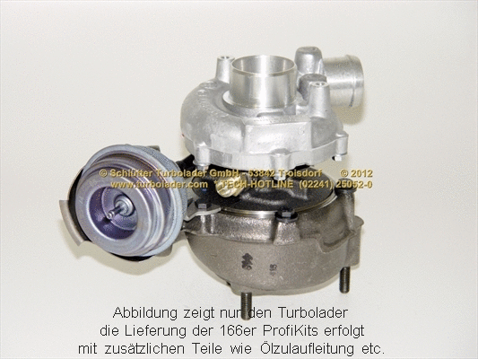 Turbocompresseur, suralimentation SCHLÜTTER TURBOLADER 166-00620