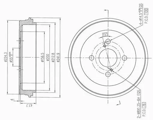 Tambour de frein AP XENERGY X654254