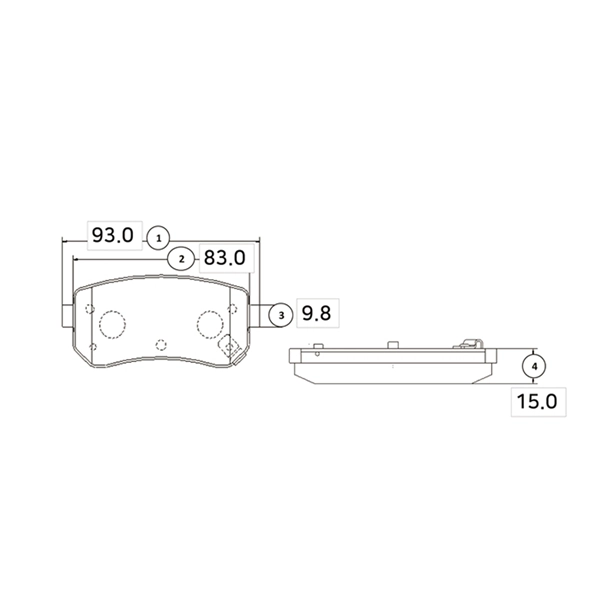 Kit de plaquettes de frein, frein à disque CTR GK0555