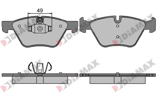 Kit de plaquettes de frein, frein à disque DIAMAX N09473