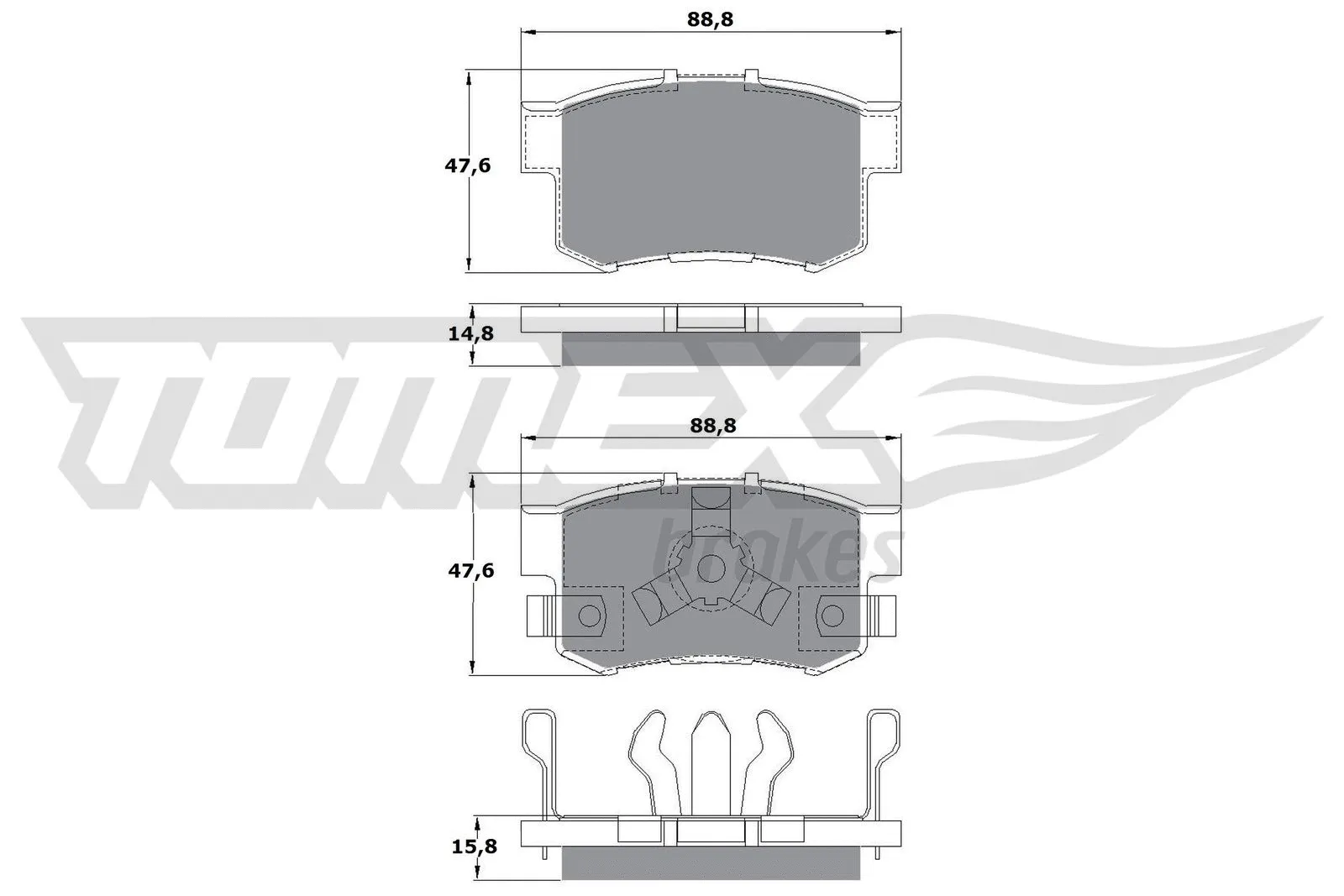 Kit de plaquettes de frein, frein à disque TOMEX Brakes TX 17-53