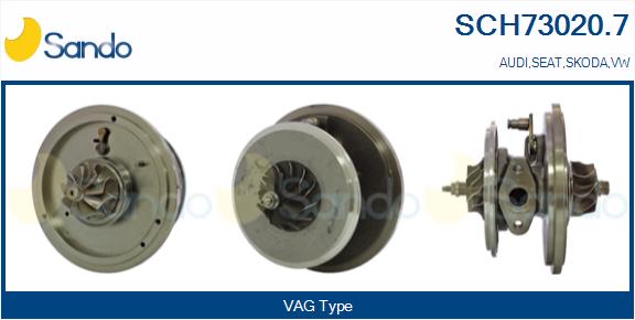 Groupe carter, turbocompresseur SANDO SCH73020.7