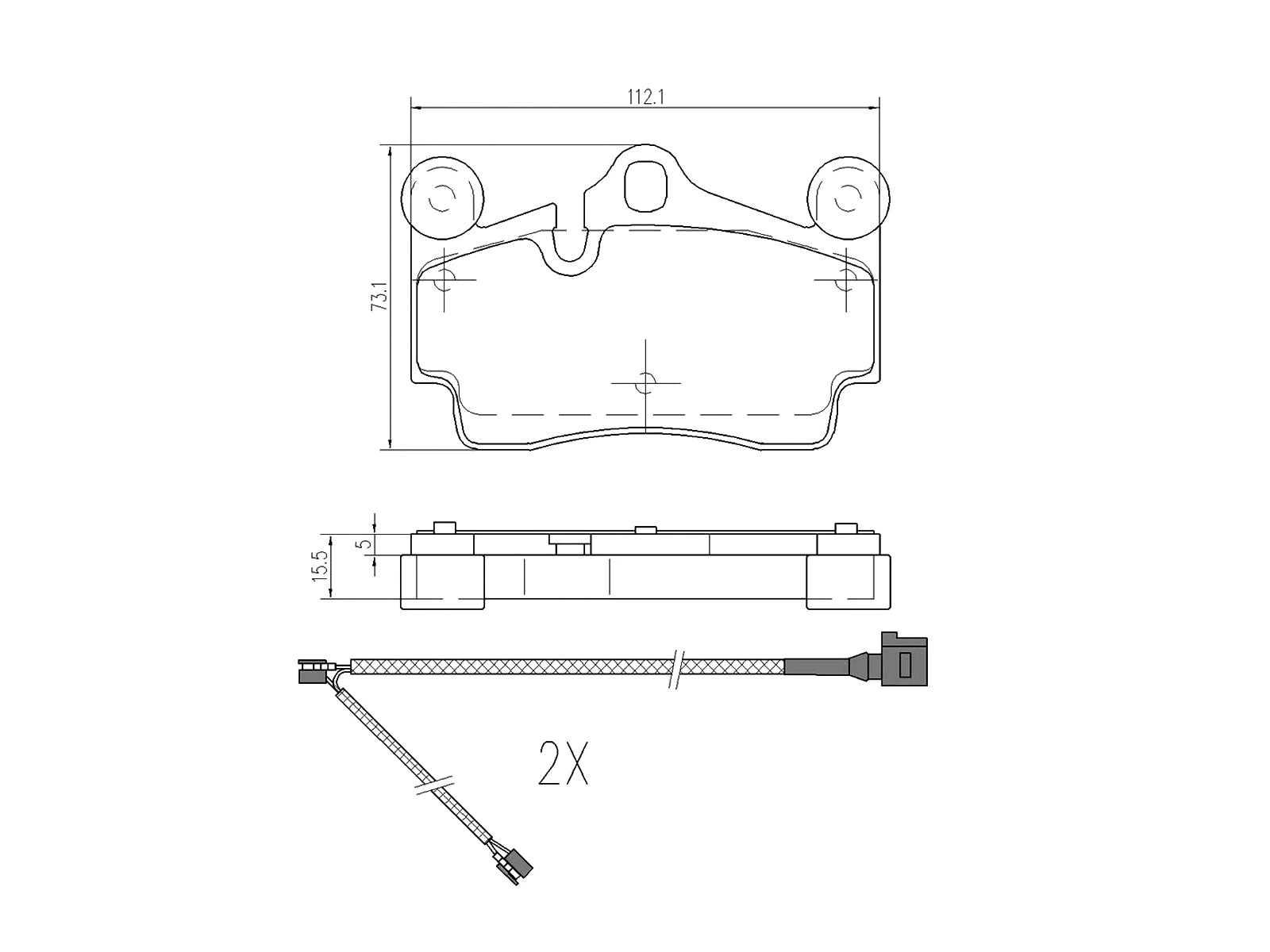 Kit de plaquettes de frein, frein à disque A.Z. Meisterteile AZMT-44-022-1174