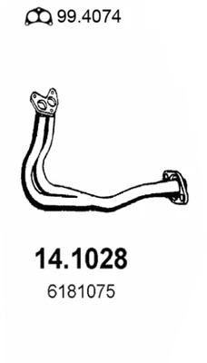 Tuyau d'échappement ASSO 14.1028