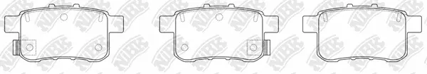 Kit de plaquettes de frein, frein à disque NiBK PN8864