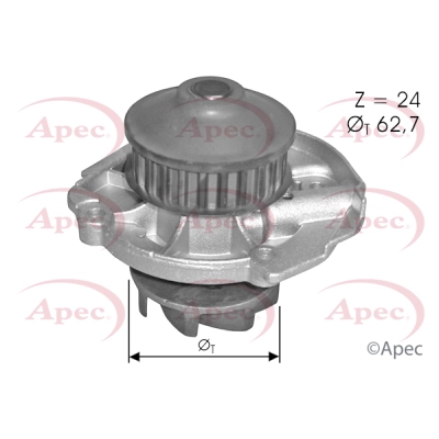 Pompe à eau, refroidissement du moteur APEC AWP1497