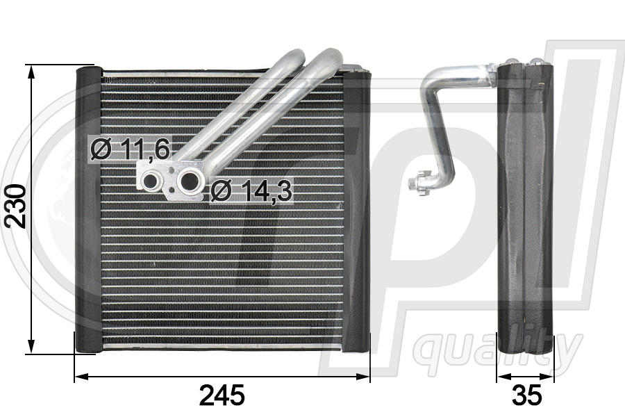 Évaporateur climatisation RPL QUALITY APEVVW5007