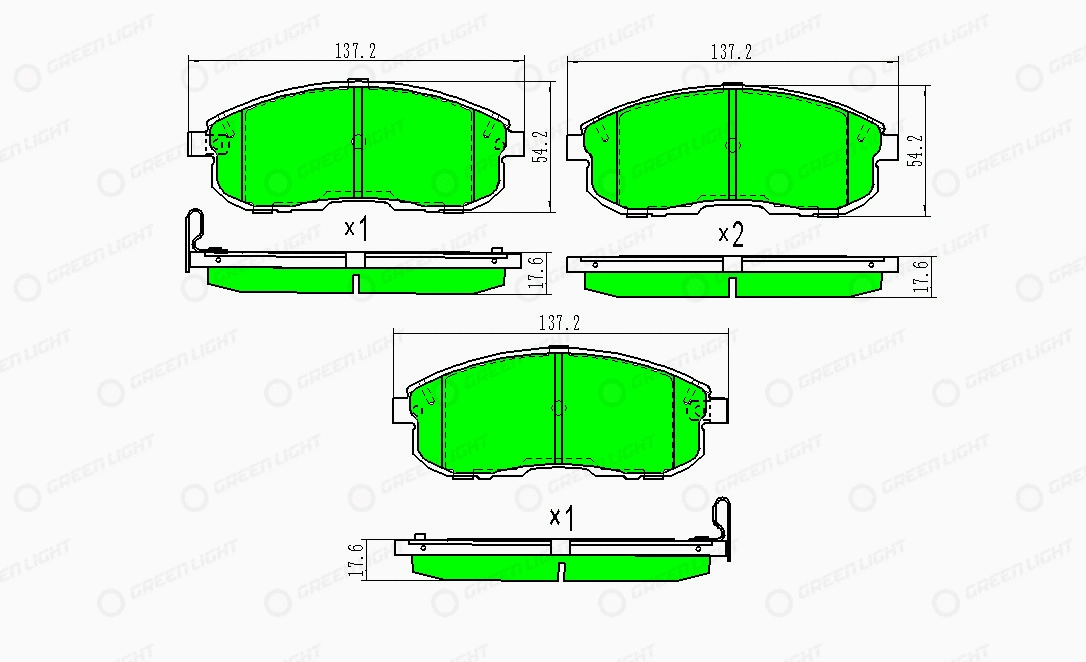 Kit de plaquettes de frein, frein à disque Automotive Adriado GLBP0287