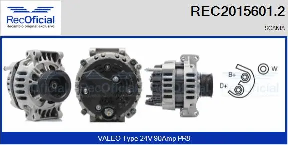 Alternateur RECOFICIAL REC2015601.2
