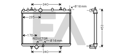 Radiateur, refroidissement du moteur EACLIMA 31R55110