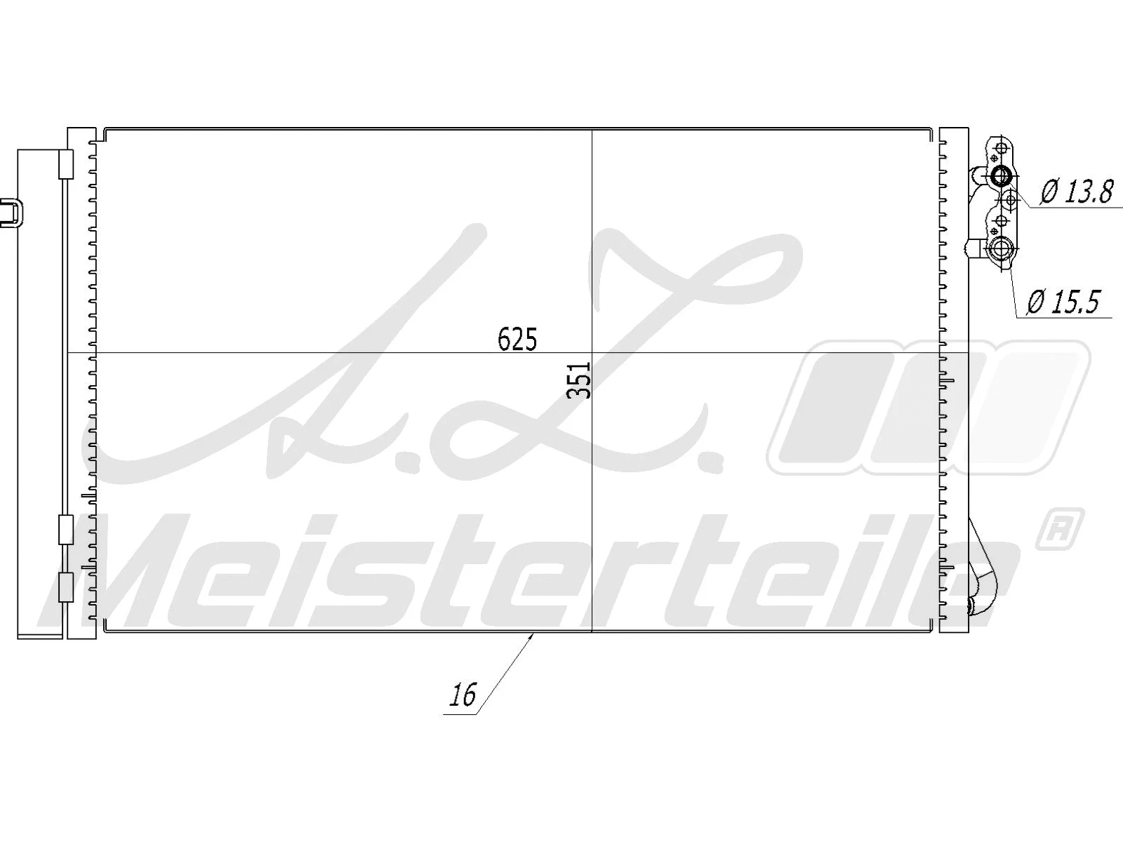 Condenseur, climatisation A.Z. Meisterteile AZMT-45-030-1426