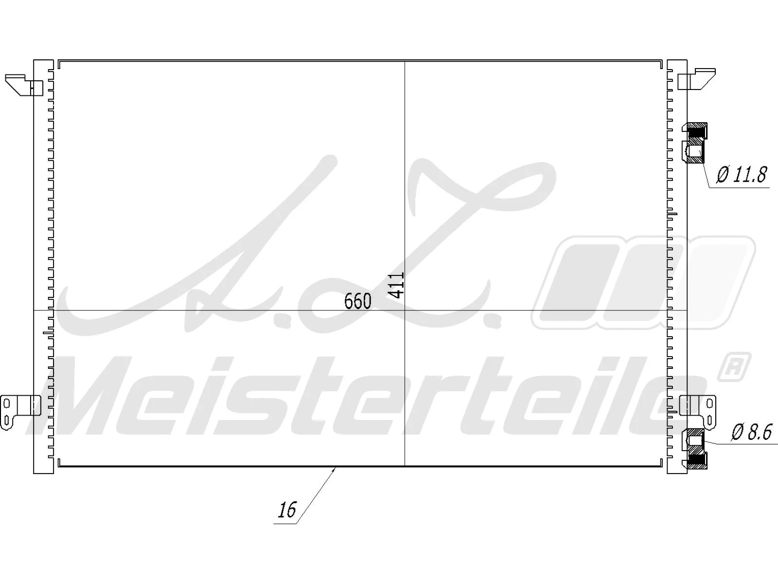 Condenseur, climatisation A.Z. Meisterteile AZMT-45-030-1193