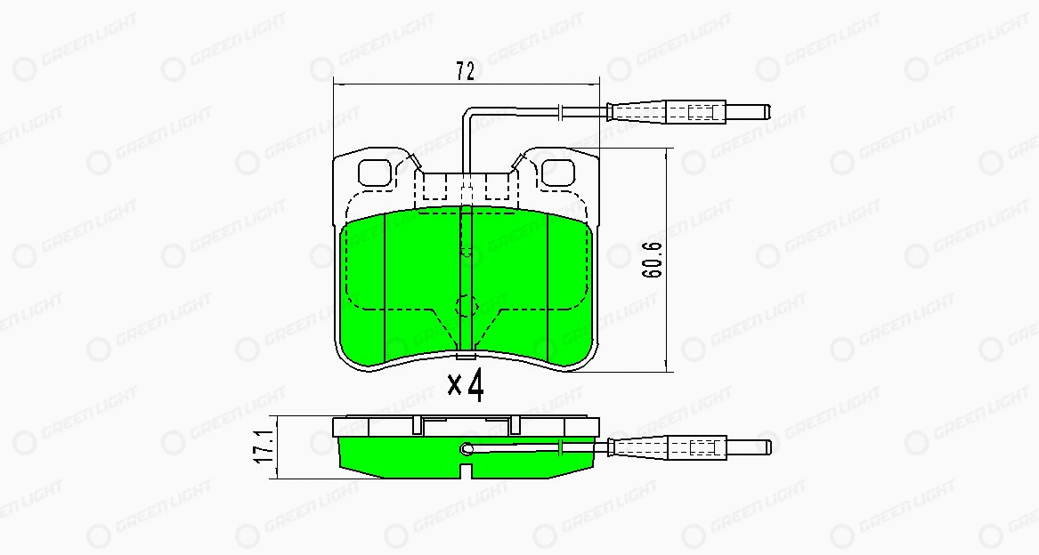 Kit de plaquettes de frein, frein à disque Automotive Adriado GLBP0153