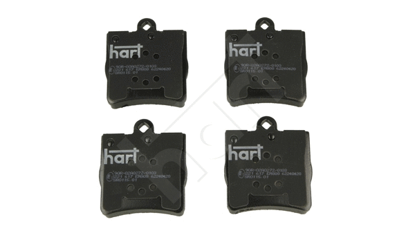 Kit de plaquettes de frein, frein à disque HART 221 617