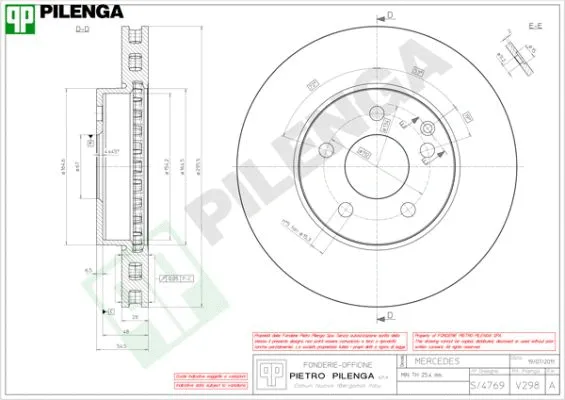 Disque de frein PILENGA V298