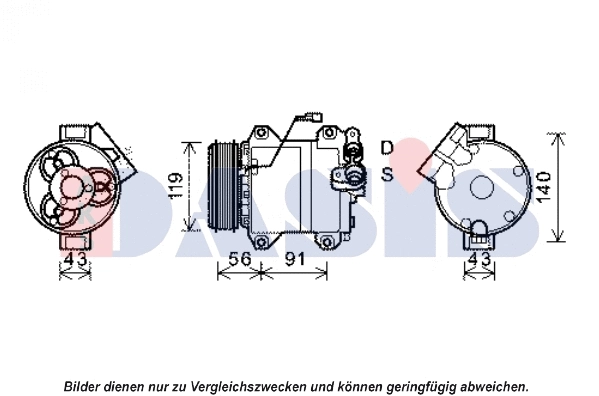 Compresseur, climatisation AKS DASIS 851984N