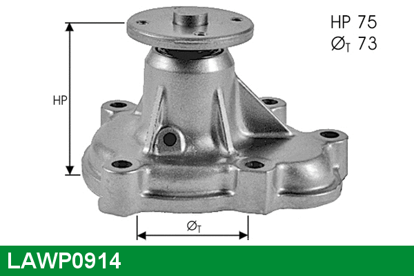 Pompe à eau, refroidissement du moteur LUCAS LAWP0914