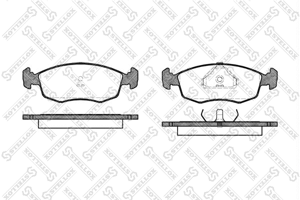 Kit de plaquettes de frein, frein à disque STELLOX 183 000-SX