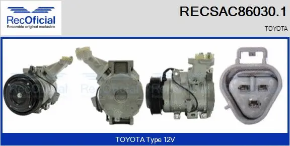 Compresseur, climatisation RECOFICIAL RECSAC86030.1