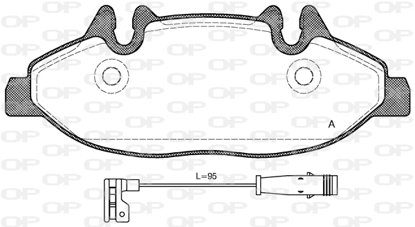 Kit de plaquettes de frein, frein à disque OPEN PARTS BPA1109.02