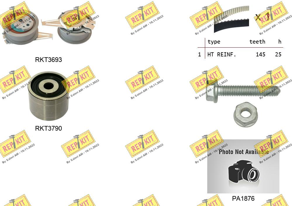 Pompe à eau + kit de courroie crantée REPKIT RKTK1181PA3
