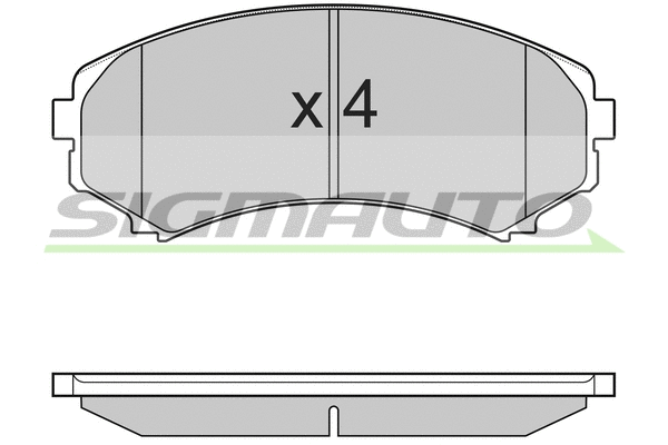 Kit de plaquettes de frein, frein à disque SIGMAUTO SPB001