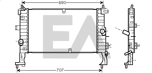 Radiateur, refroidissement du moteur EACLIMA 31R54116