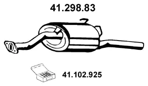 Silencieux arrière EBERSPÄCHER 41.298.83