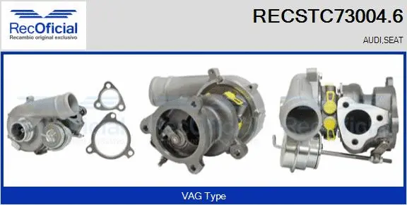 Turbocompresseur, suralimentation RECOFICIAL RECSTC73004.6