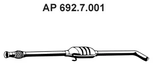 Silencieux avant EBERSPÄCHER 692.7.001