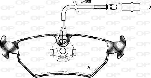Kit de plaquettes de frein, frein à disque OPEN PARTS BPA0265.32