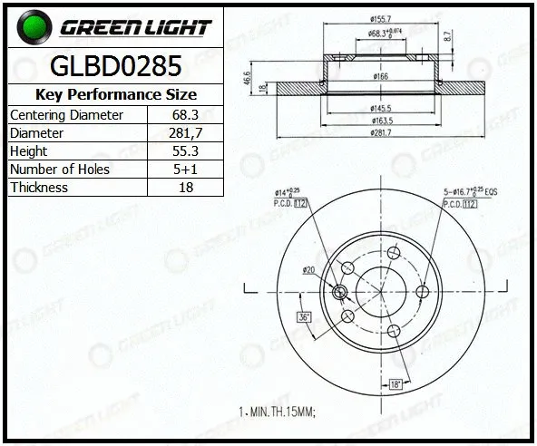 Disque de frein Automotive Adriado GLBD0285