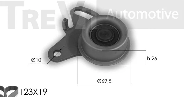 Kit de courroie crantée TREVI AUTOMOTIVE KD1272