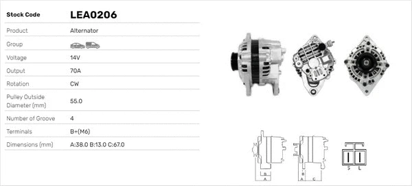 Alternateur LUSA LEA0206