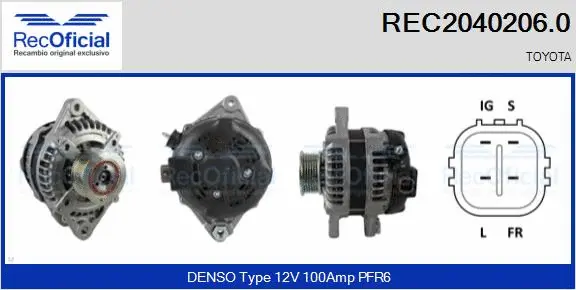 Alternateur RECOFICIAL REC2040206.0