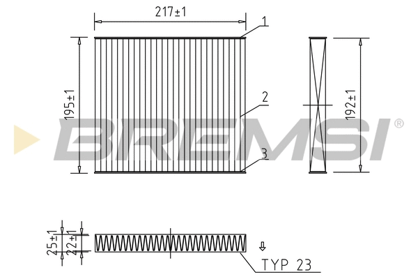 Filtre, air de l'habitacle BREMSI FC0441A