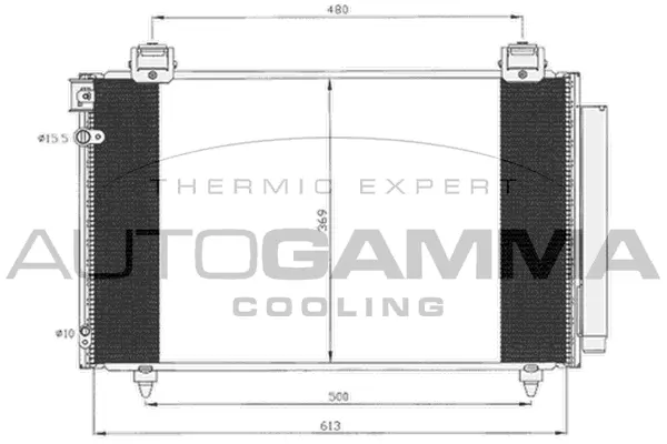 Condenseur, climatisation AUTOGAMMA 105033