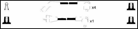 Kit de câbles d'allumage LEMARK HOES440