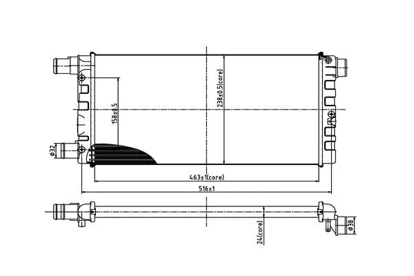 Radiateur, refroidissement du moteur ORDONEZ 2066076