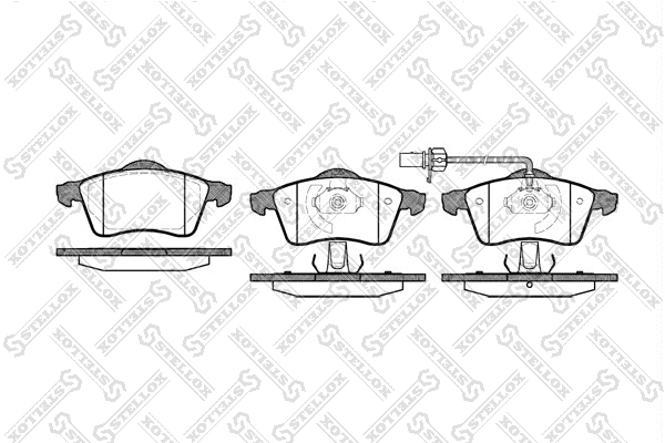 Kit de plaquettes de frein, frein à disque STELLOX 629 001B-SX