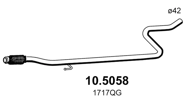 Tuyau d'échappement ASSO 10.5058