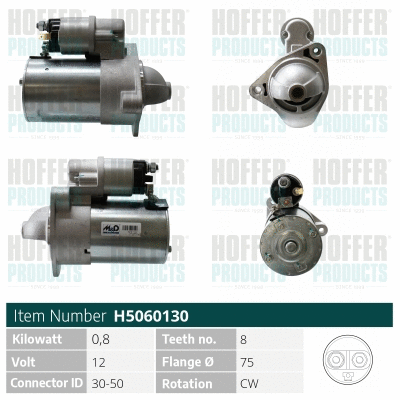 Démarreur HOFFER H5060130