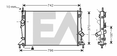 Radiateur, refroidissement du moteur EACLIMA 31R22124