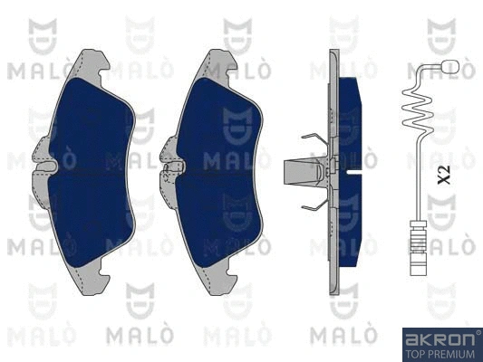 Kit de plaquettes de frein, frein à disque AKRON-MALÒ 1050340