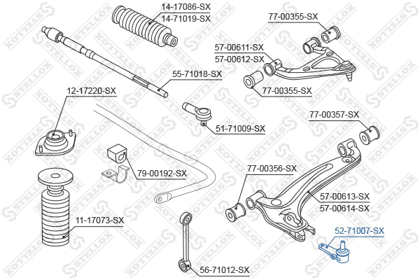 Rotule de suspension STELLOX 52-71007-SX