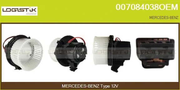 Pulseur d'air habitacle LGK 007084038OEM